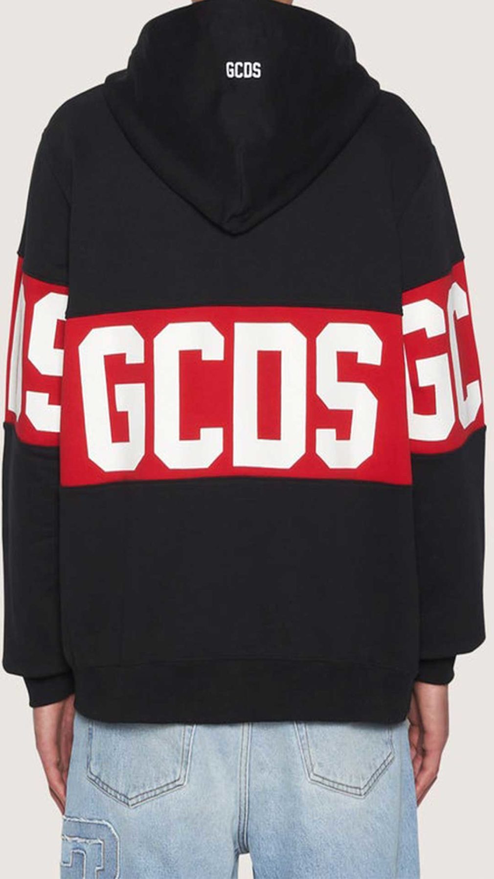 Sudadera GCDS con capucha logo en la parte delantera y trasera