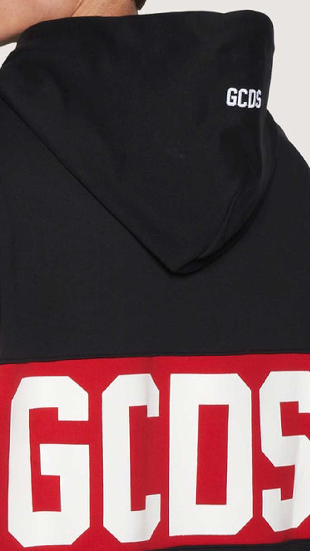 Sudadera GCDS con capucha logo en la parte delantera y trasera