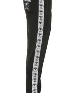 Pantalón Moschino con bandas laterales en contraste con logo Double Question Mark