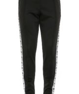 Pantalón Moschino con bandas laterales en contraste con logo Double Question Mark