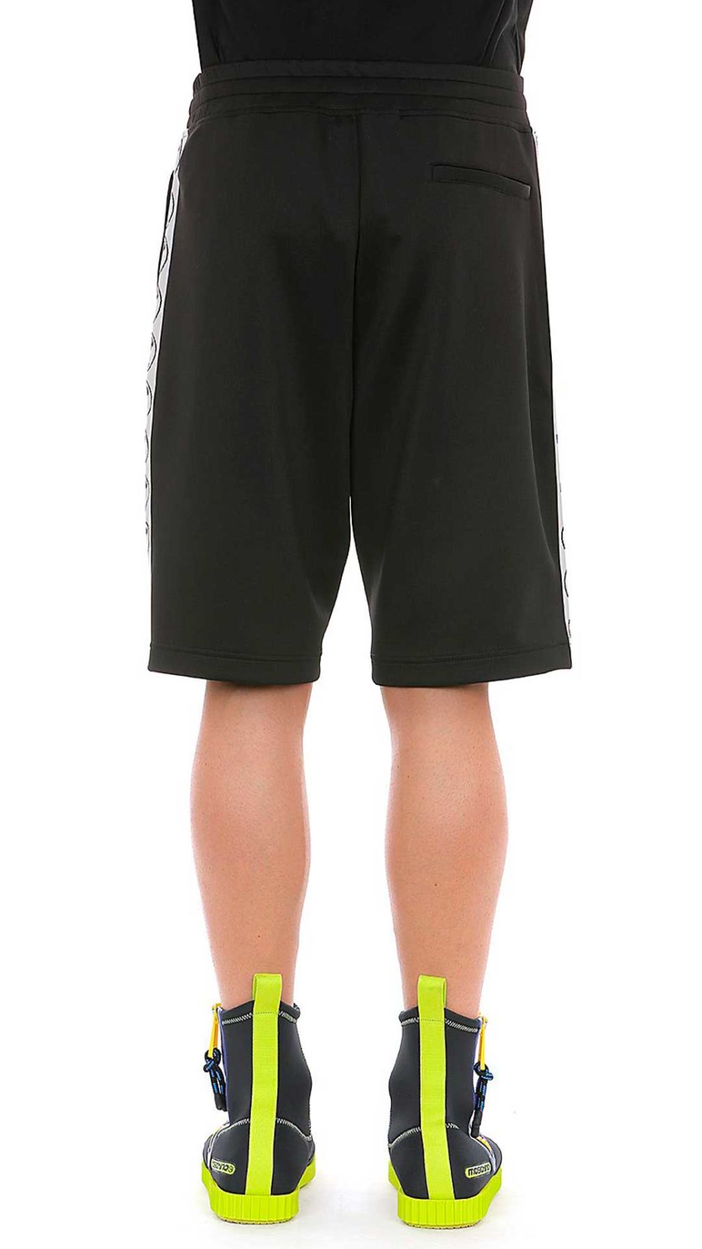 Pantalón corto Moschino con bandas laterales logo Double Question Mark