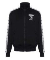 Sudadera Moschino con logo Double Question Mark en la parte delantera y bandas laterales en las mangas con logo
