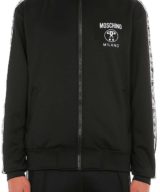 Sudadera Moschino con logo Double Question Mark en la parte delantera y bandas laterales en las mangas con logo