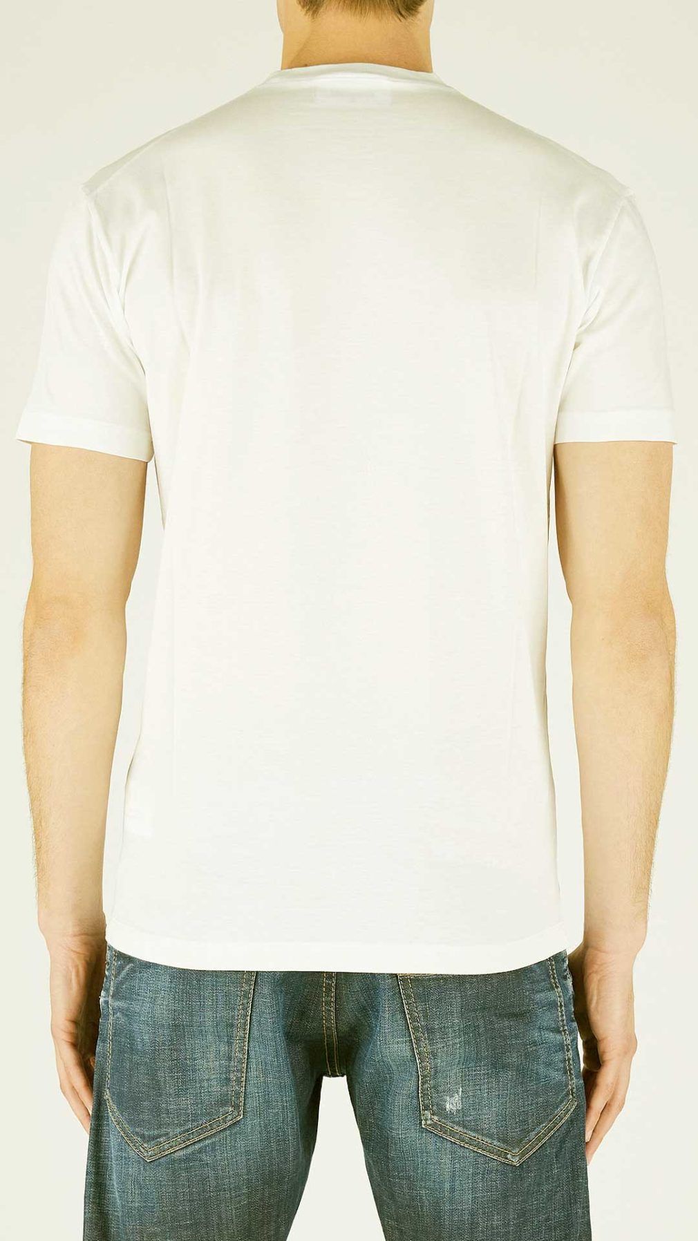 Camiseta blanca Dsquared2 con logo grafiti en la parte delantera