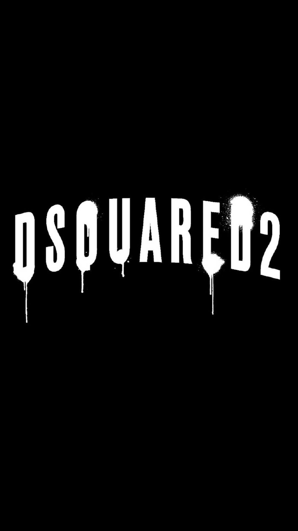 Camiseta negra Dsquared2 logo efecto pintura en la parte delantera