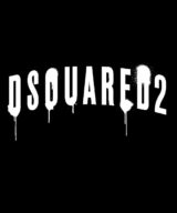 Camiseta negra Dsquared2 logo efecto pintura en la parte delantera