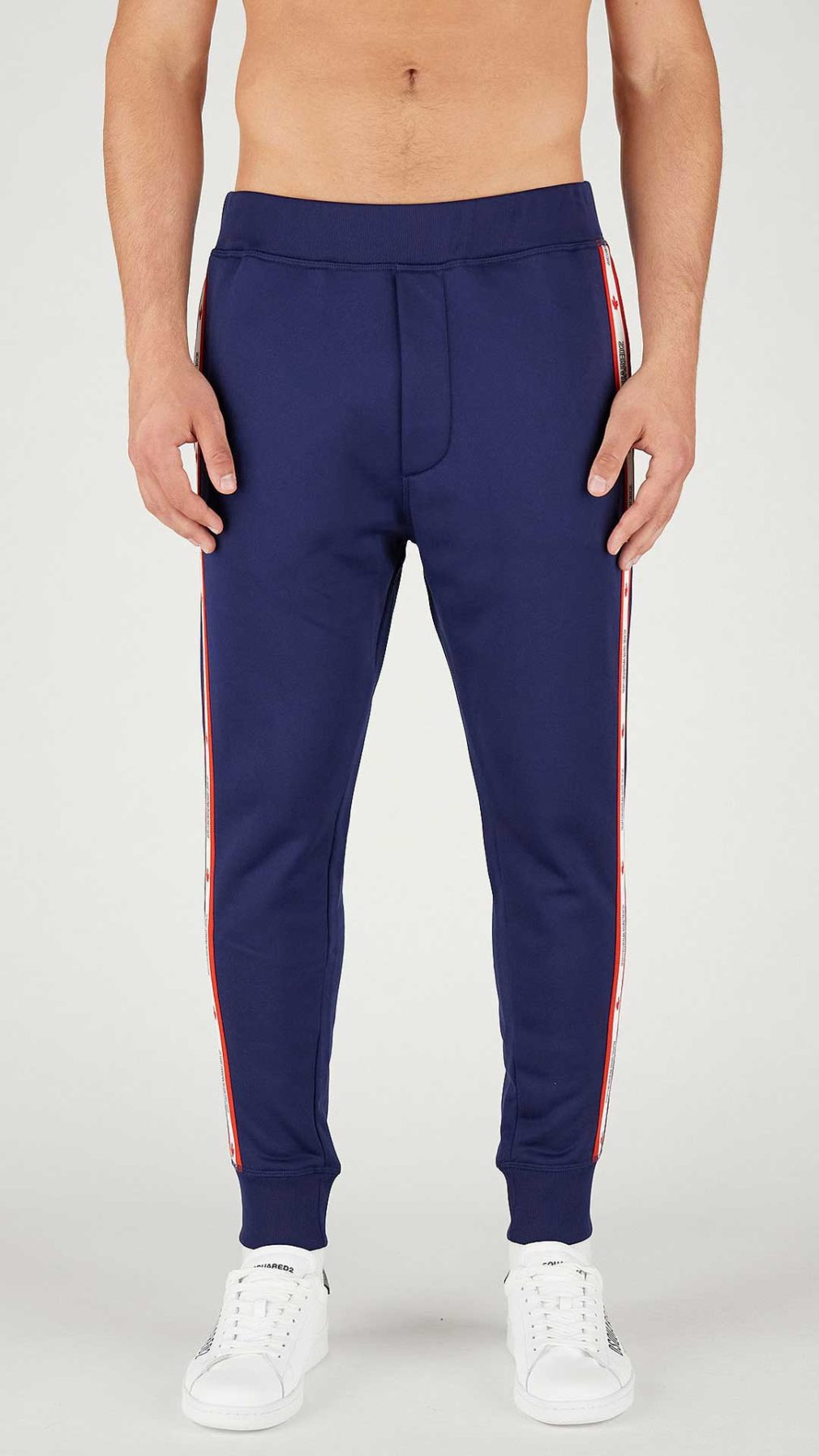 Pantalón deportivo Dsquared2 azul con cinta en lateral con logo