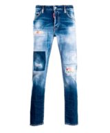 Jeans Skater Dsquared2 con motivos florales en los parches