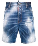 Pantalón corto Dsquared2 con etiqueta estampado hoja de Canadá