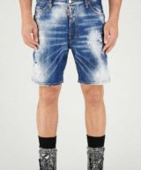 Pantalón corto Dsquared2 con etiqueta estampado hoja de Canadá