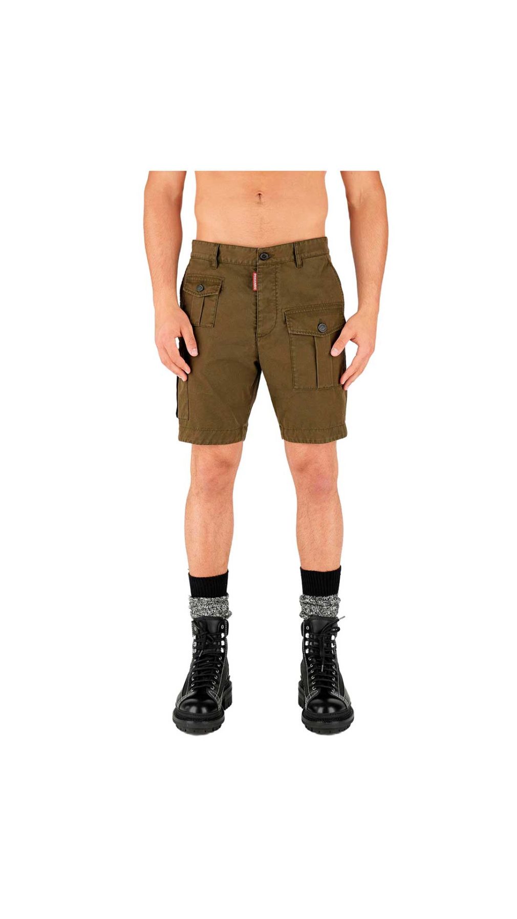 Pantalón corto Dsquared2 cargo marine en verde