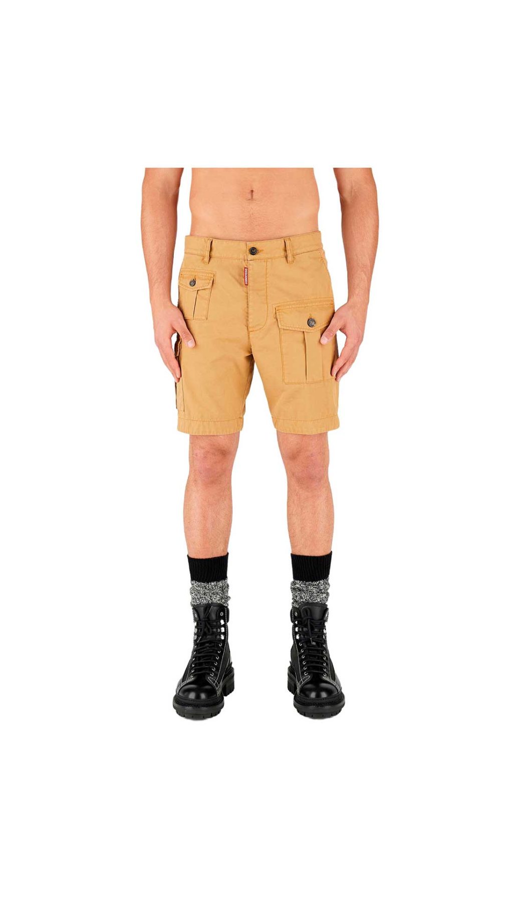 Pantalón corto Dsquared2 cargo marine en camel