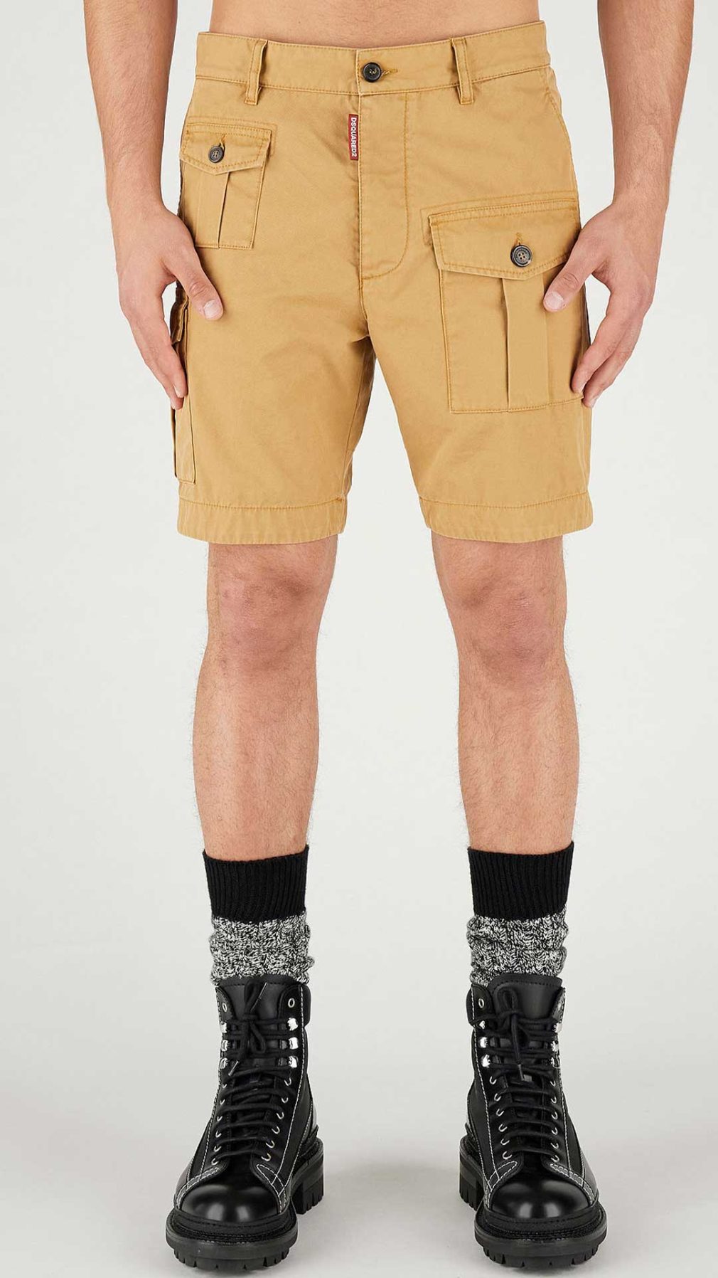 Pantalón corto Dsquared2 cargo marine en camel