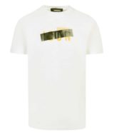 Camiseta blanca Dsquared2 con logotipo en la parte delantera