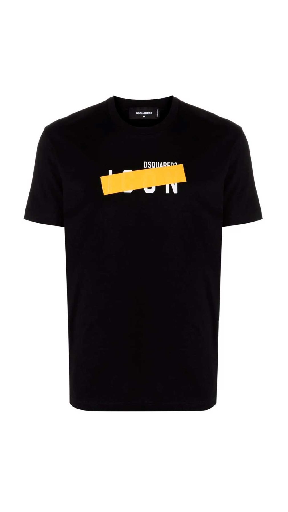 Camiseta negra Dsquared2 con logotipo en la parte delantera
