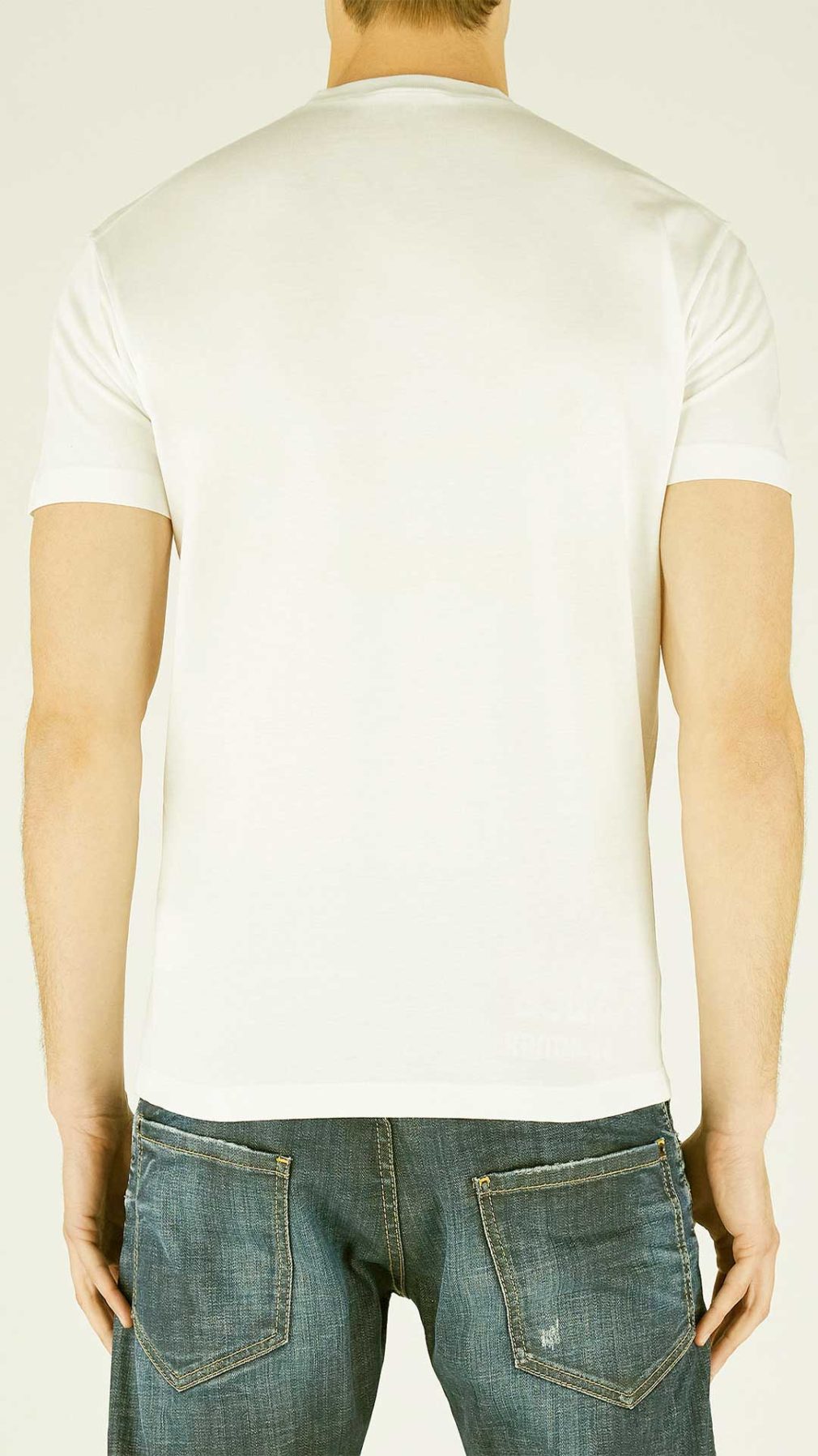 Camiseta blanca Dsquared2 con logotipo en la parte delantera