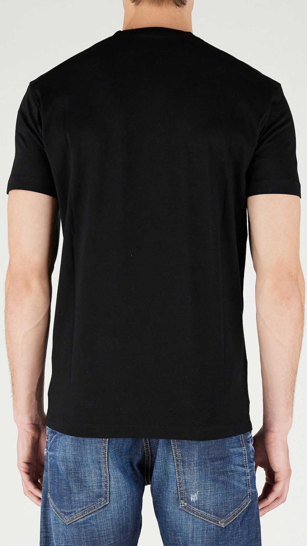 Camiseta negra Dsquared2 con logotipo en la parte delantera