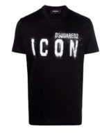 Camiseta negra Dsquared2 con logotipo Icon