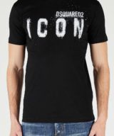 Camiseta negra Dsquared2 con logotipo Icon