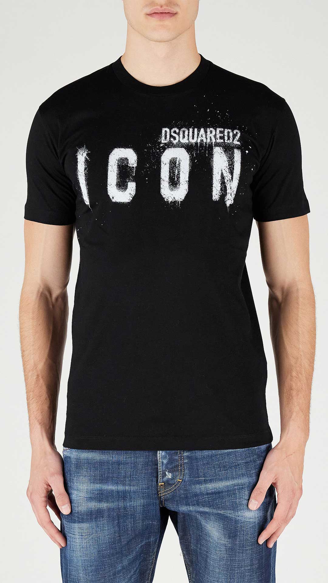Camiseta dsquared top negra