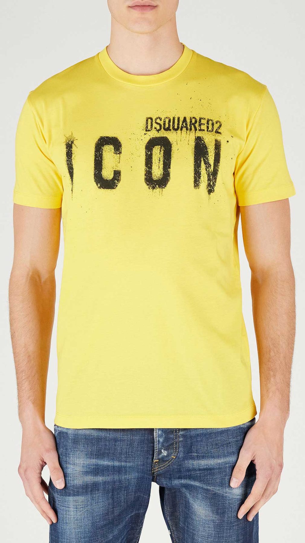 Camiseta amarilla Dsquared2 con logotipo Icon