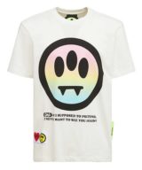 Camiseta blanca Barrow con serigrafía en delantero y en la parte trasera