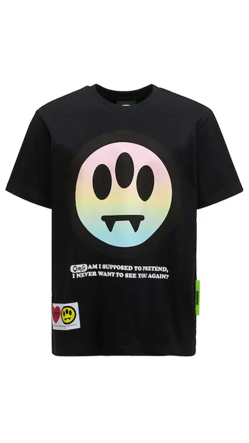 Camiseta negra Barrow con serigrafía en delantero y en la parte trasera con logotipo