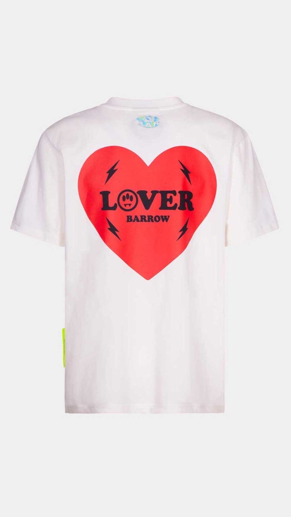 Camiseta blanca Barrow con serigrafía en delantero y en la parte trasera