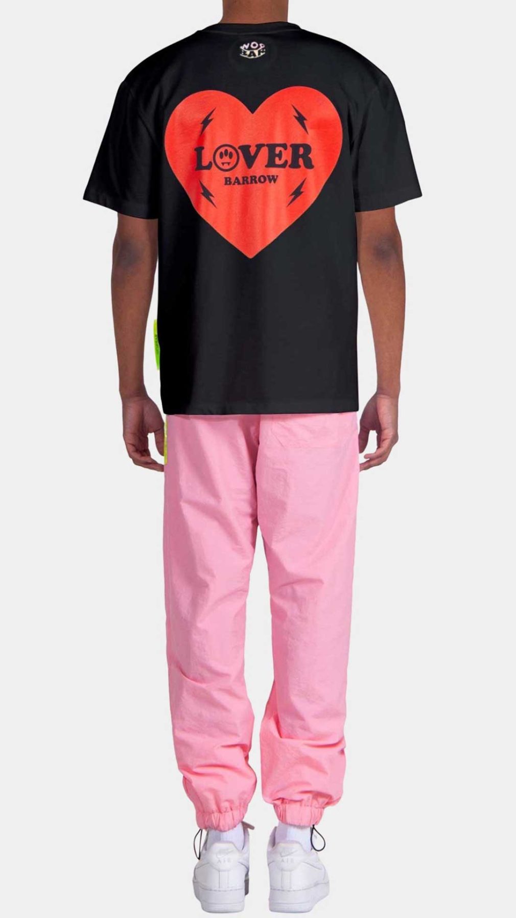 Camiseta negra Barrow con serigrafía en delantero y en la parte trasera con logotipo