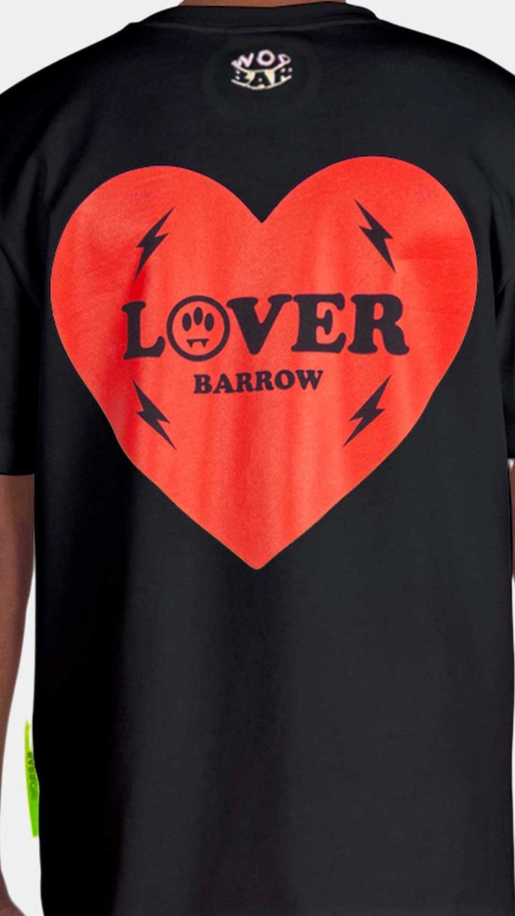 Camiseta negra Barrow con serigrafía en delantero y en la parte trasera con logotipo