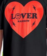 Camiseta negra Barrow con serigrafía en delantero y en la parte trasera con logotipo