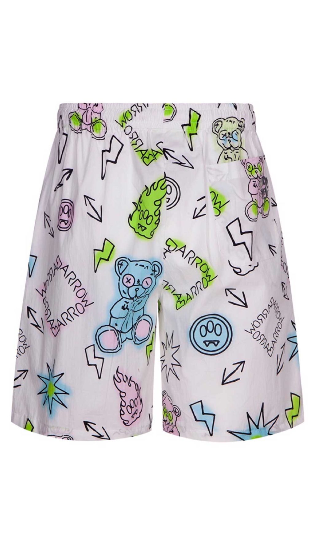 Pantalón corto blanco Barrow  con estampado en toda la pieza