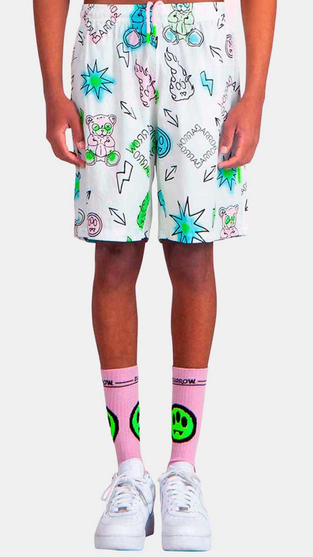 Pantalón corto blanco Barrow  con estampado en toda la pieza