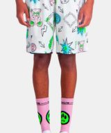 Pantalón corto blanco Barrow  con estampado en toda la pieza