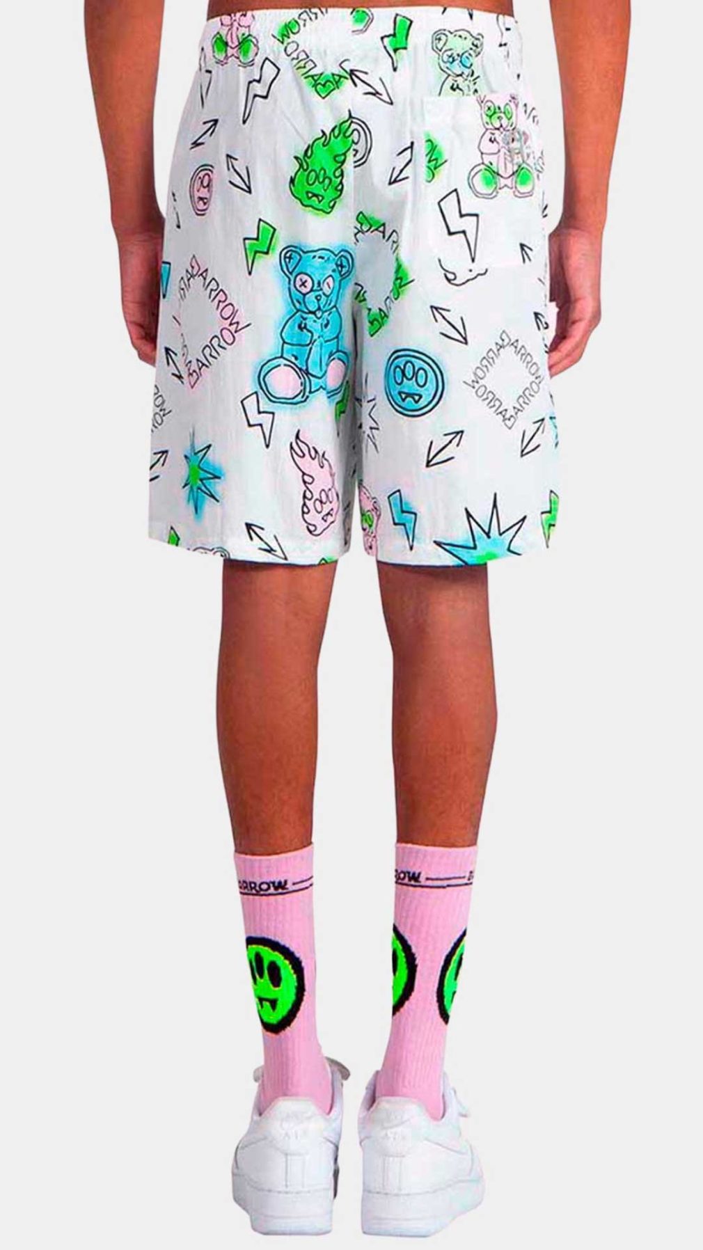 Pantalón corto blanco Barrow  con estampado en toda la pieza