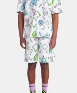 Pantalón corto blanco Barrow  con estampado en toda la pieza