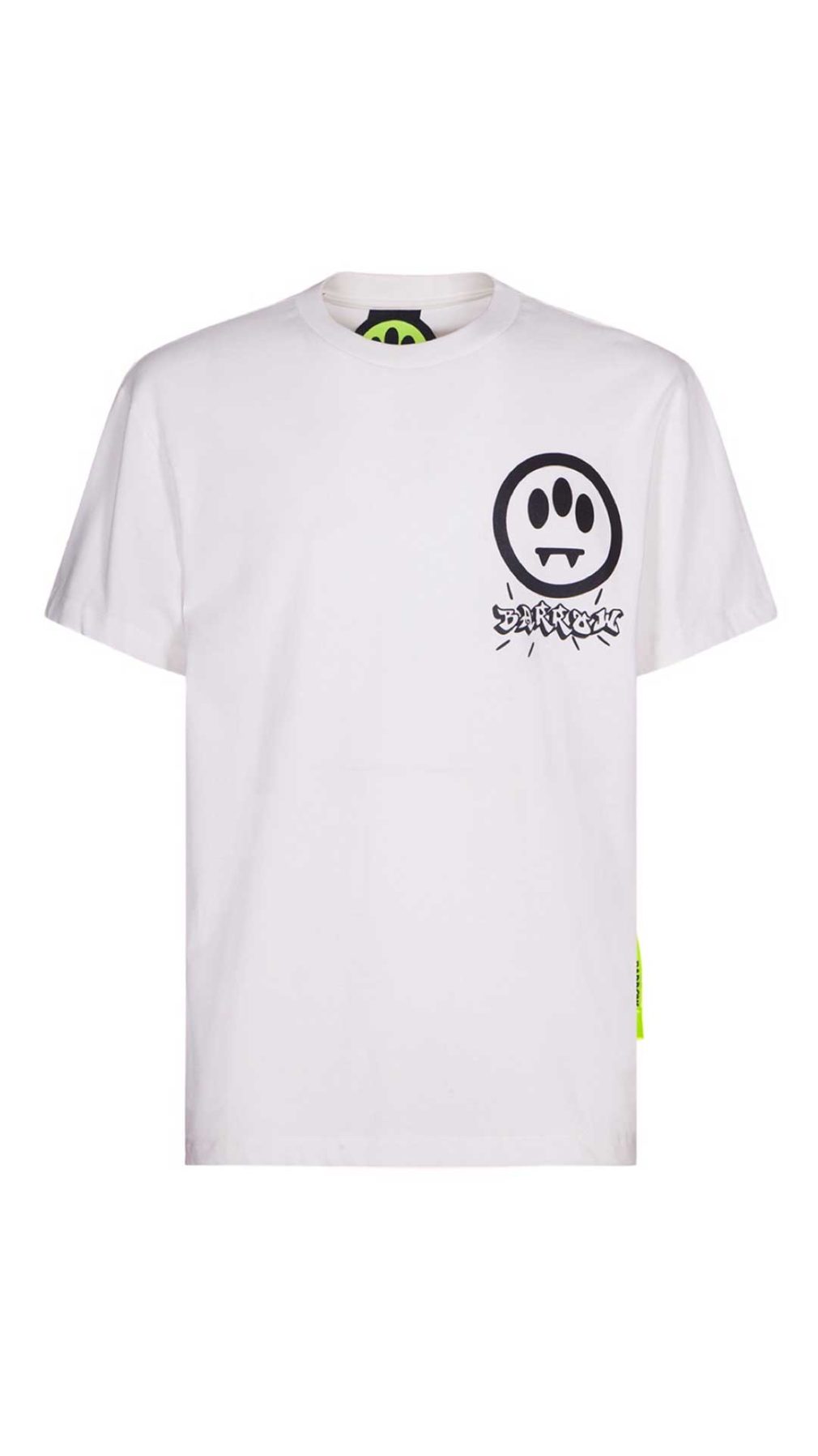 Camiseta blanca Barrow con serigrafía en la parte trasera y logotipo