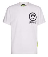Camiseta blanca Barrow con serigrafía en la parte trasera y logotipo