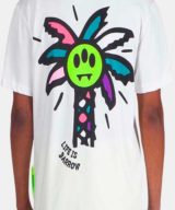 Camiseta blanca Barrow con serigrafía en la parte trasera y logotipo