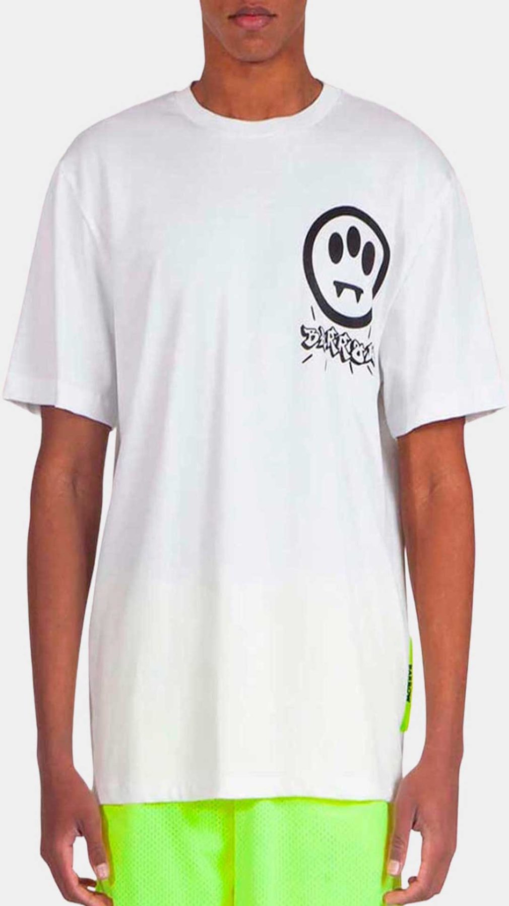 Camiseta blanca Barrow con serigrafía en la parte trasera y logotipo