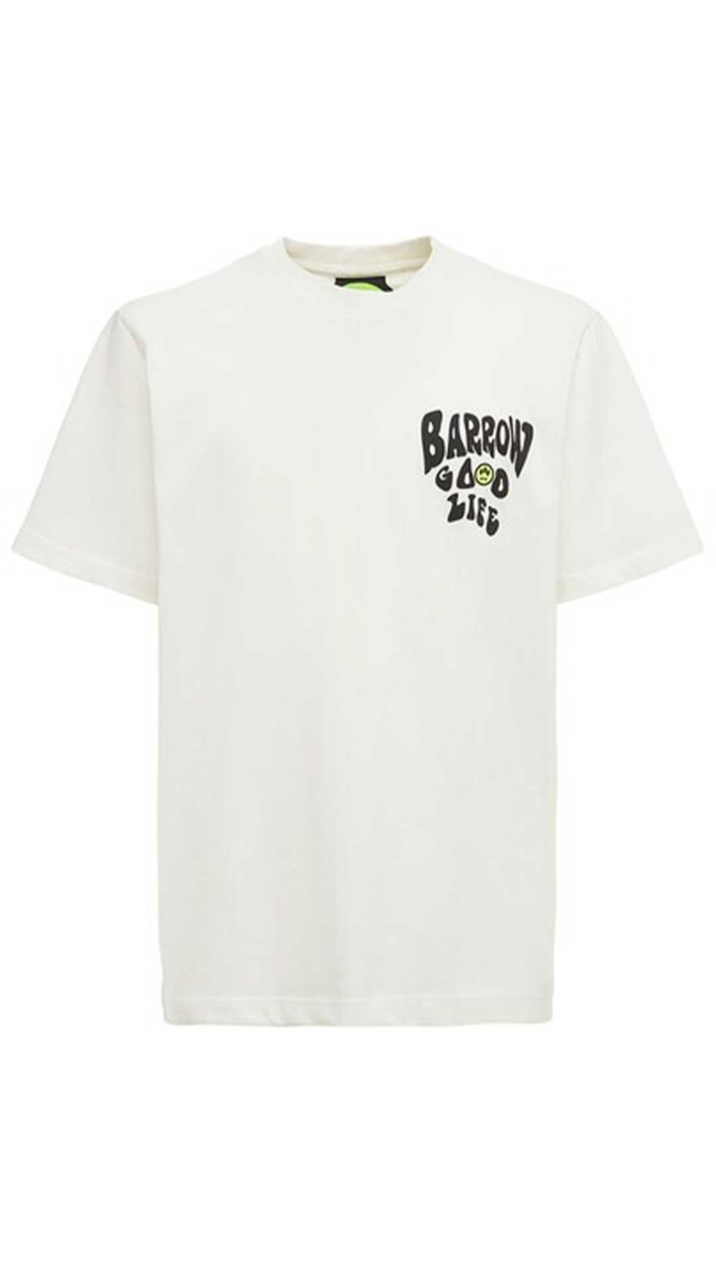 Camiseta blanca Barrow con serigrafía en la parte trasera y logotipo