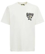 Camiseta blanca Barrow con serigrafía en la parte trasera y logotipo