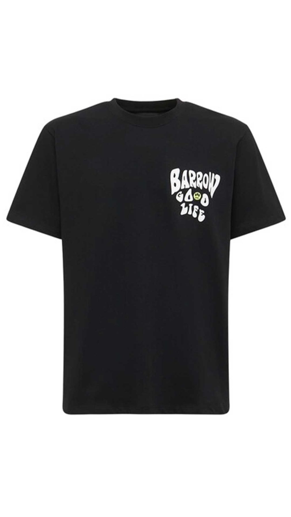 Camiseta negra Barrow con serigrafía en la parte trasera y logotipo