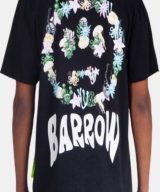 Camiseta negra Barrow con serigrafía en la parte trasera y logotipo
