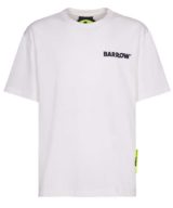 Camiseta blanca Barrow con serigrafía en la parte trasera y logotipo