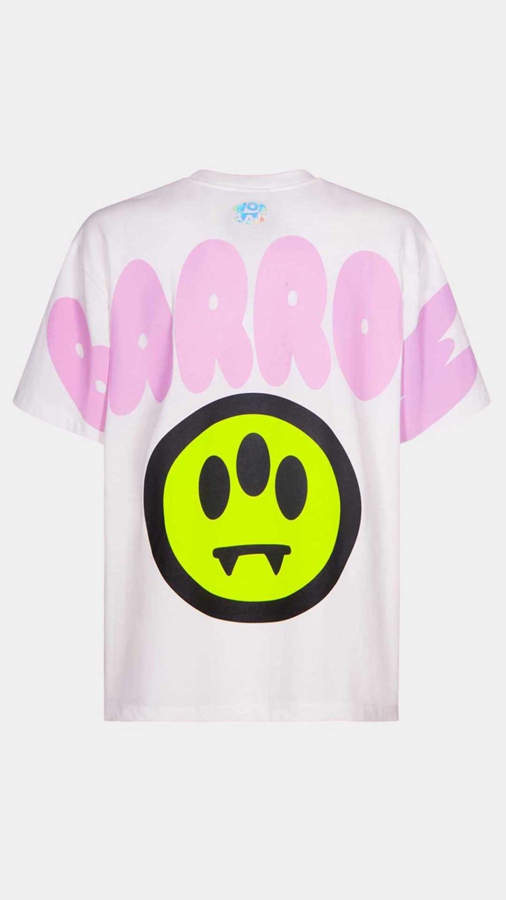 Camiseta blanca Barrow con serigrafía en la parte trasera y logotipo