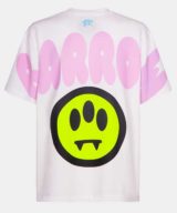 Camiseta blanca Barrow con serigrafía en la parte trasera y logotipo