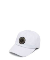 Gorra blanca Versace Jeans Couture con parche redondo del logo en la parte delantera