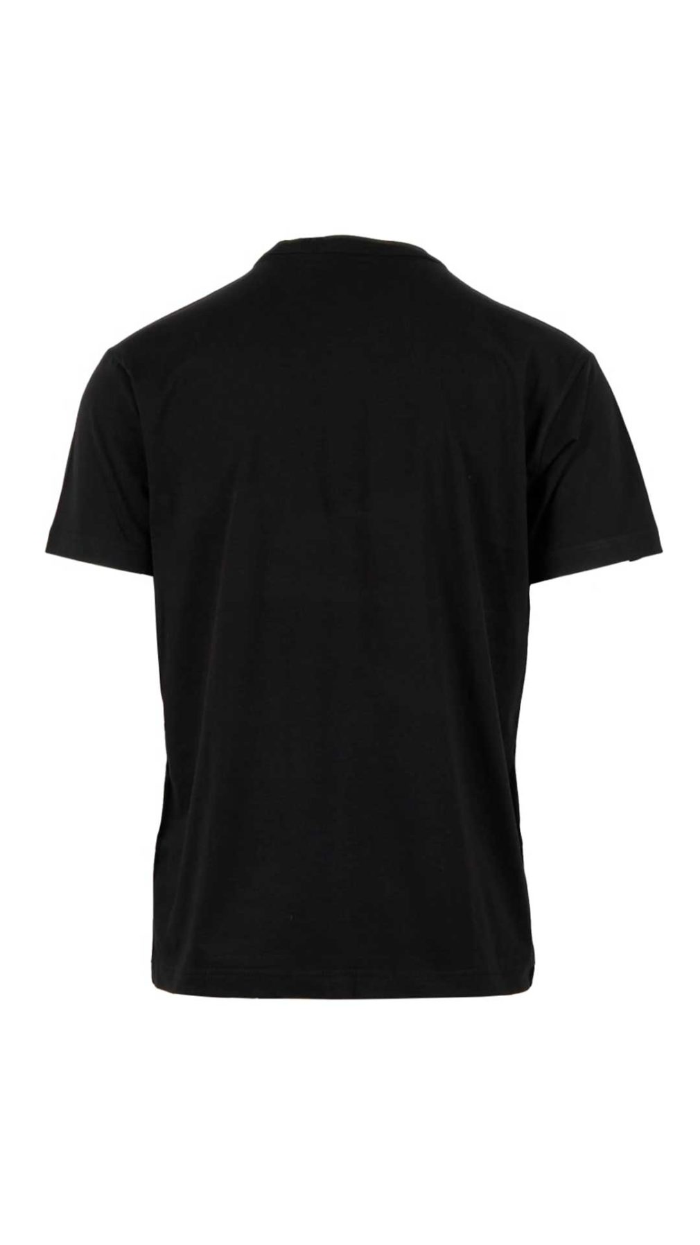 Camiseta negra Versace Jeans Couture con logo de colores en la parte delantera