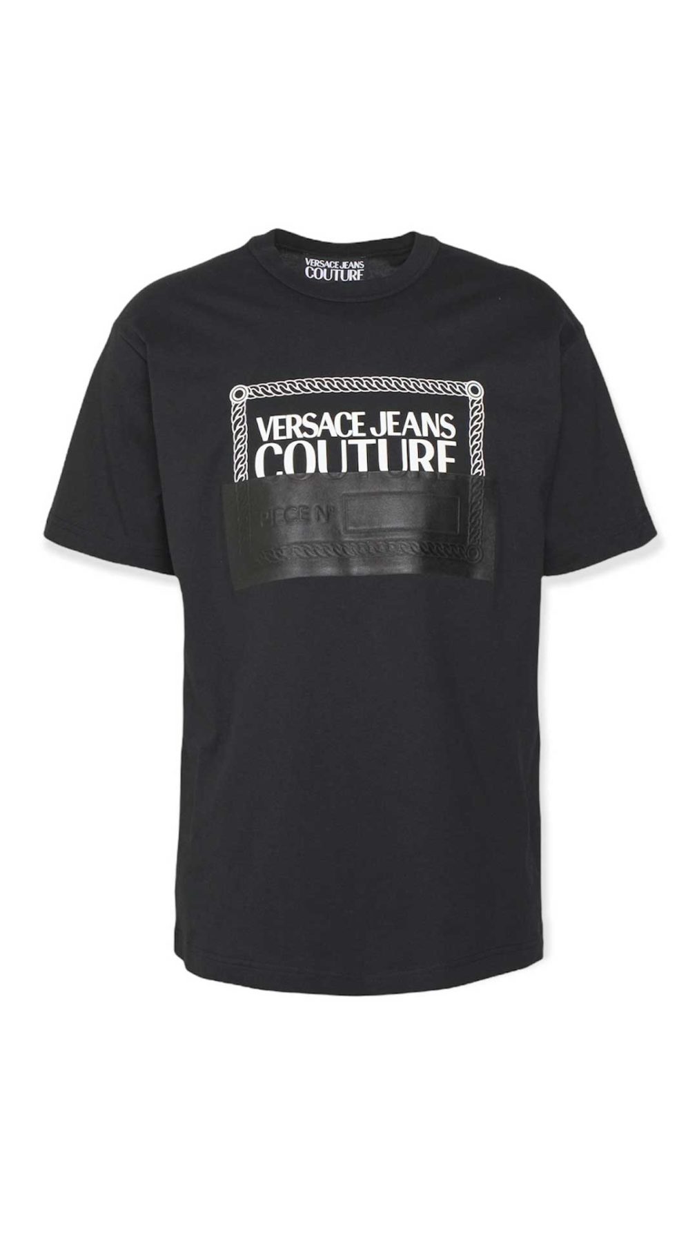 Camiseta negra Versace Jeans Couture con logo